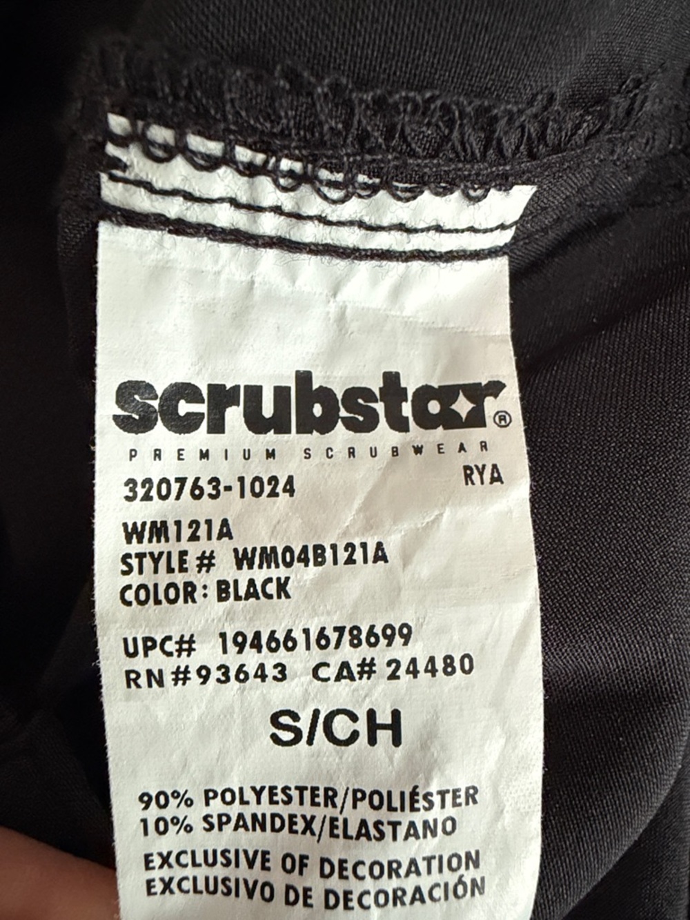 Scrubstar Black Scrub Pants with Drawstring - Picture 2 of 7